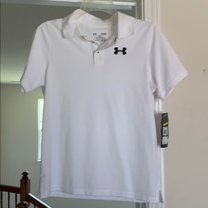 Brand New Kids White Polo Under Armour